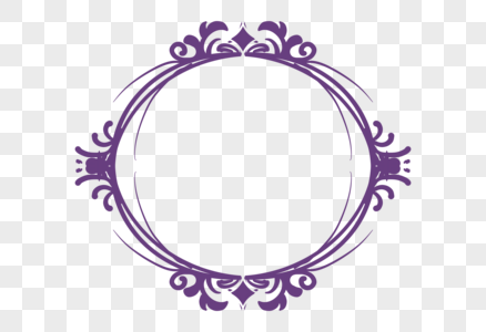 紫色纹样边框图片