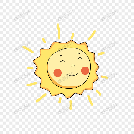 夏日太阳卡通微笑图片
