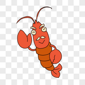 虾红岩龙虾高清图片