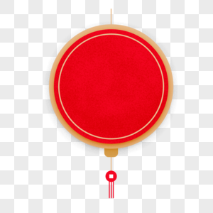 圆形红色灯笼图片