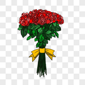 浪漫情人节美丽的玫瑰花束图片