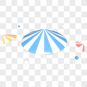 海边度假遮阳伞海报装饰图片