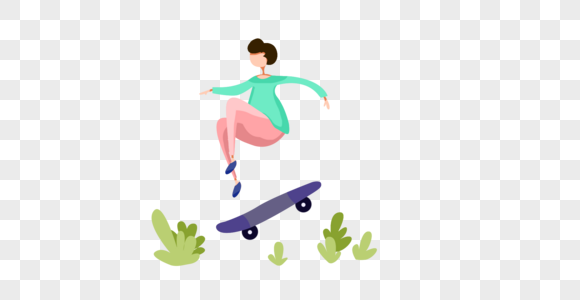 极限运动滑板爱好者高清图片