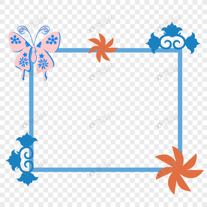 特色手绘花框图片