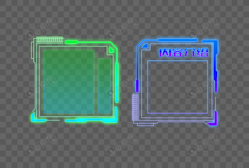 科技渐变边框图片