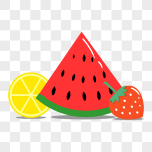 夏季西瓜柠檬草莓高清图片