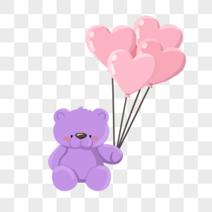 小熊气球图片