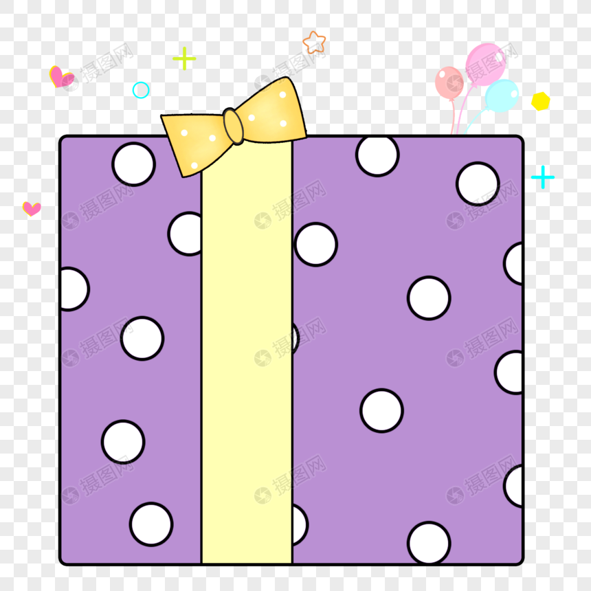 紫色浪漫礼品盒图片