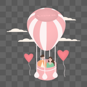 热气球情侣图片