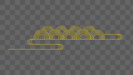 中国风金黄色线性云纹高清图片