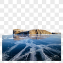 湖面冰裂 资本寒冬图片