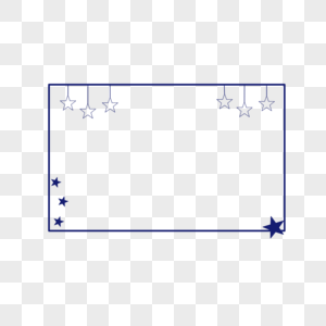 蓝色星星边框图片