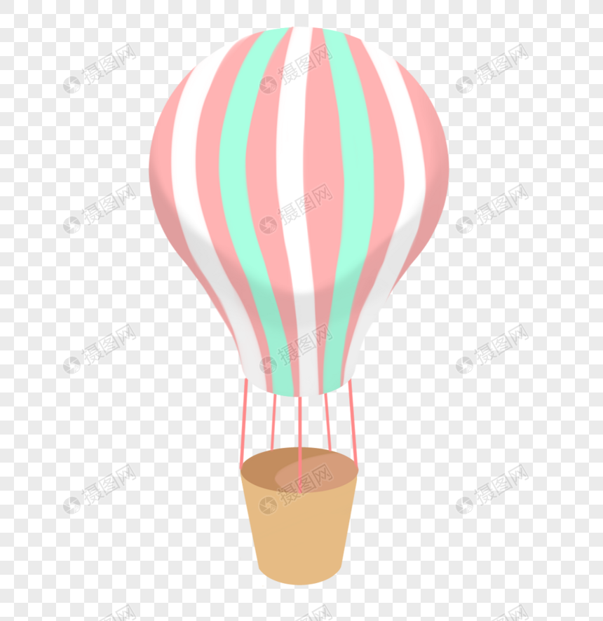 竖条热气球图片