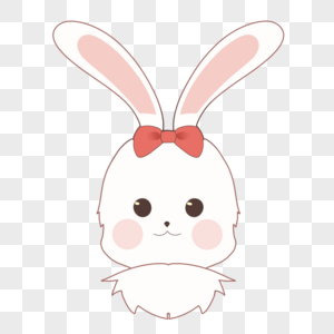 可爱兔子卡通形象兔子表情高清图片素材