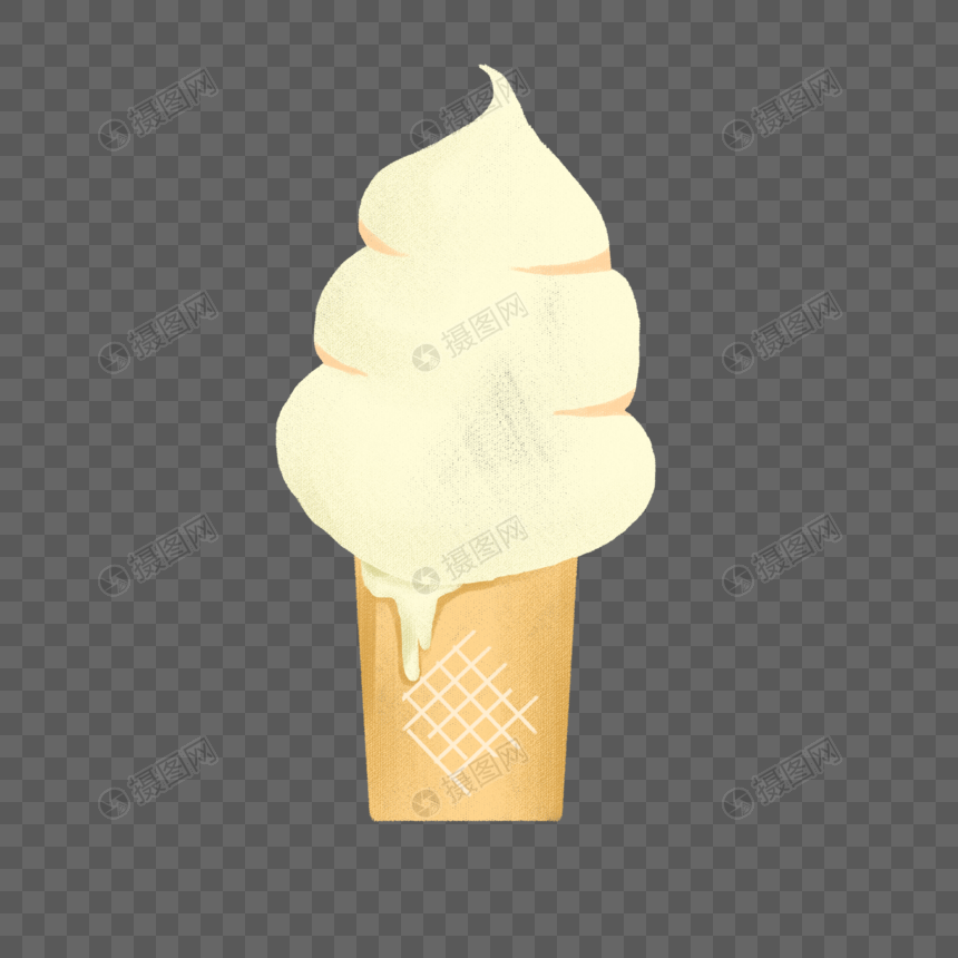 夏季消暑食物冰淇淋卡通素材下载图片