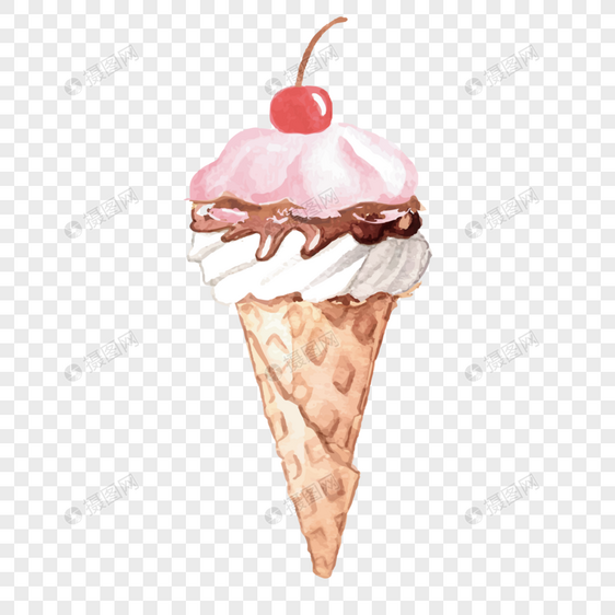 夏季冰淇凌甜筒装饰素材图案图片