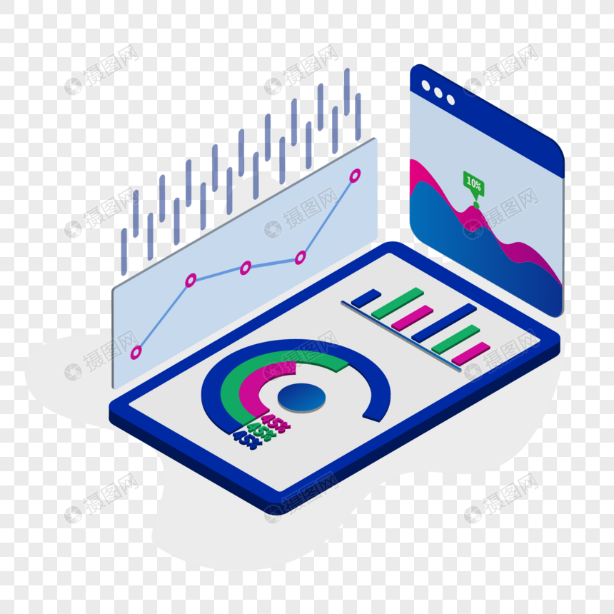 创意移动端数据可视化分析图片