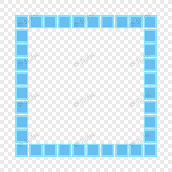 蓝色瓷砖边框图片