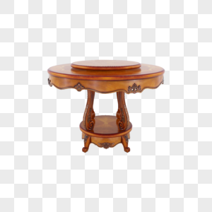 圆形木质桌子图片