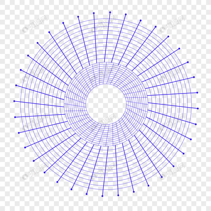 圆形网格科技感矢量元素图片