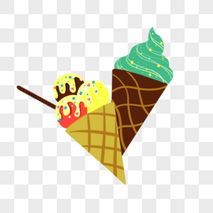 冰淇淋夏天冰淇淋球冷饮图片