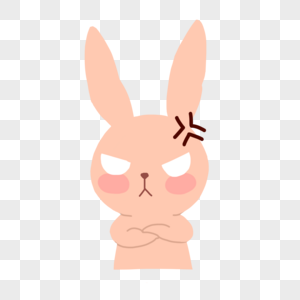 兔子生气表情图片