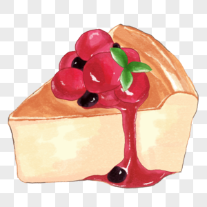 蓝莓戚风甜品蛋糕图片