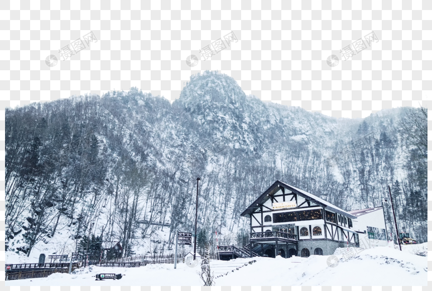 日本北海道层云峡雪景图片