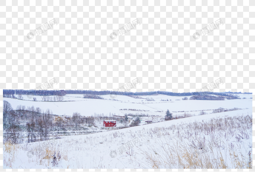 日本北海道富良野雪景图片