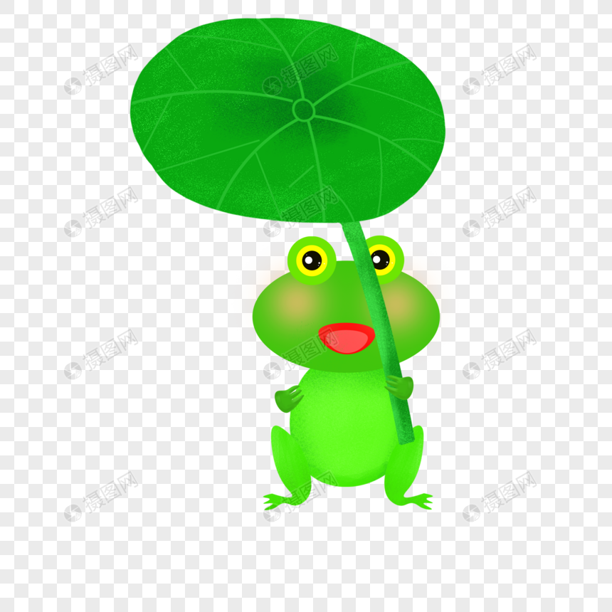 打伞的小青蛙