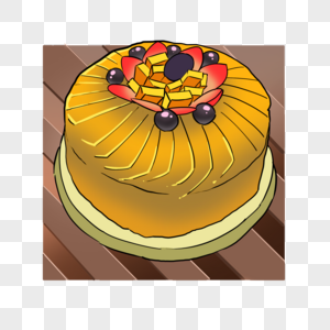 切片芒果蛋糕图片