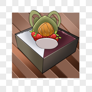 水果盒子蛋糕图片