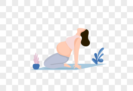 孕妇普拉提锻炼孕瑜伽高清图片