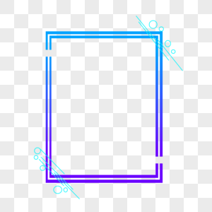 蓝色渐变科技感边框图片