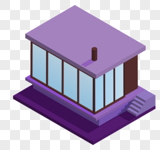 紫色创意别墅图片