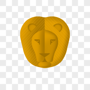 金色狮子头图标高清图片
