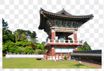 韩国济州岛名胜地标药泉寺高清图片