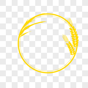 圆形小麦边框PNG图片