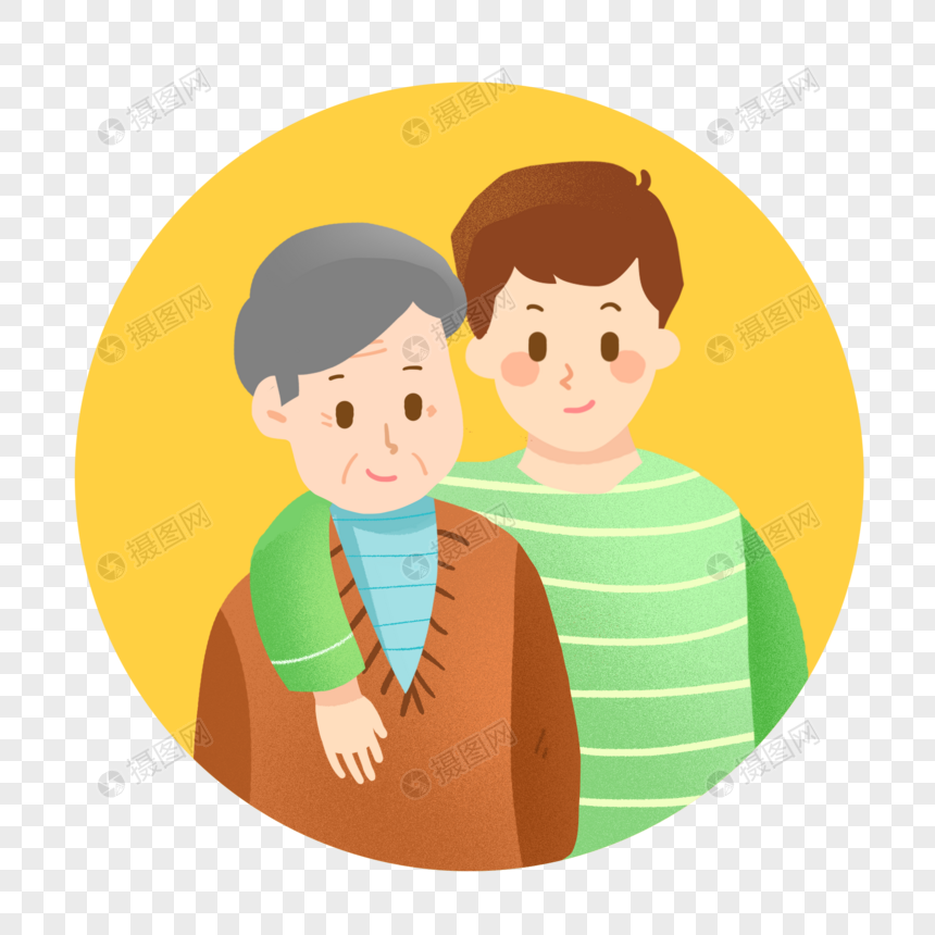 父亲节父子搭肩合照