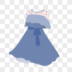 可爱蓝色连衣裙图片