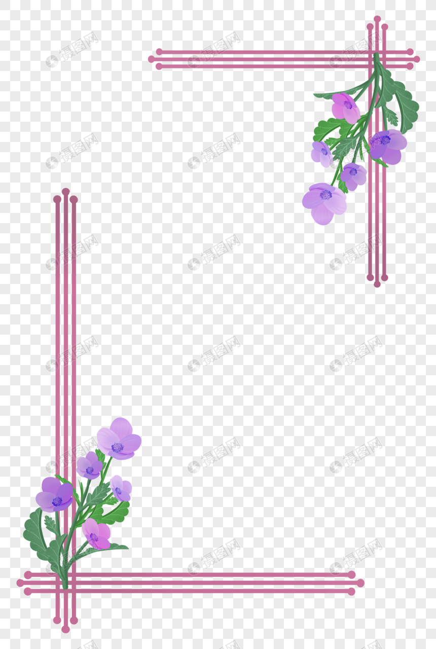 春天花朵主题边框