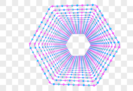 六角多球三色边框图片