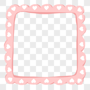 粉色桃心边框相框图片