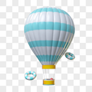电商漂浮热气球图片