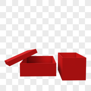 红色方形盒子图片
