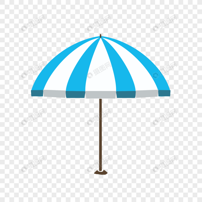 蓝色遮阳伞图片