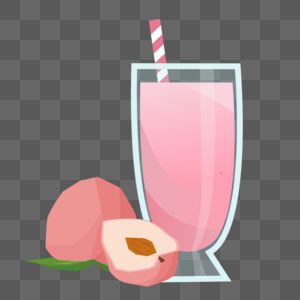 水蜜桃果汁粉色高清图片素材