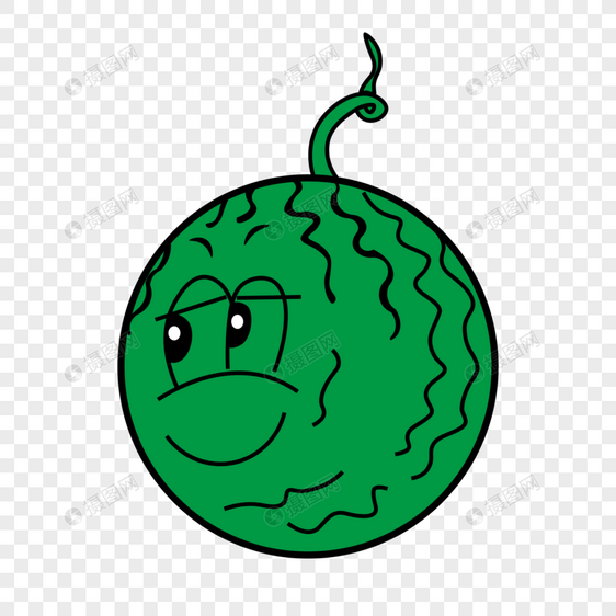 绿色的大西瓜图片