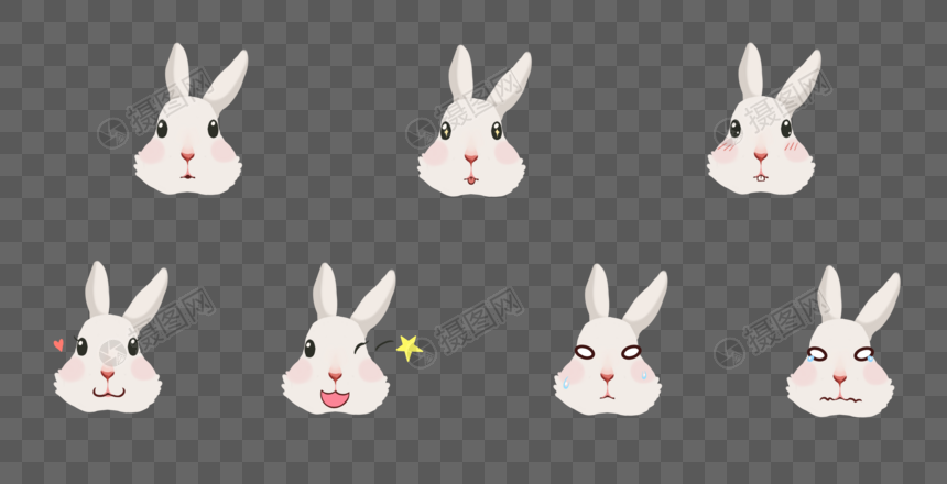 动物表情包兔子图片