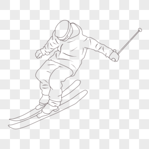 滑雪滑雪运动员喘急高清图片